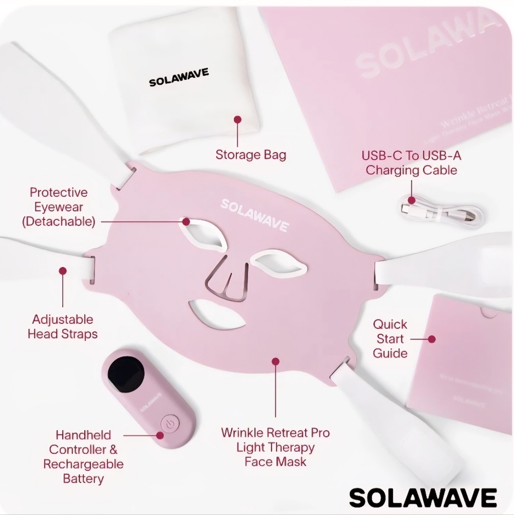 💥SOLAWAVE Wrinkle Retreat Pro LED Face Mask💥New/Sealed💥 - Picture 2 of 9